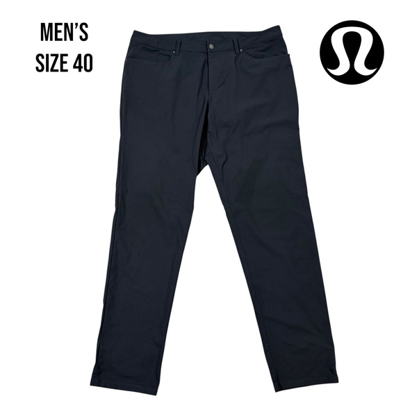 Lululemon Commission Pants Slim Warpstreme Navy Men's‎ Size 40 ABC Dress Casual